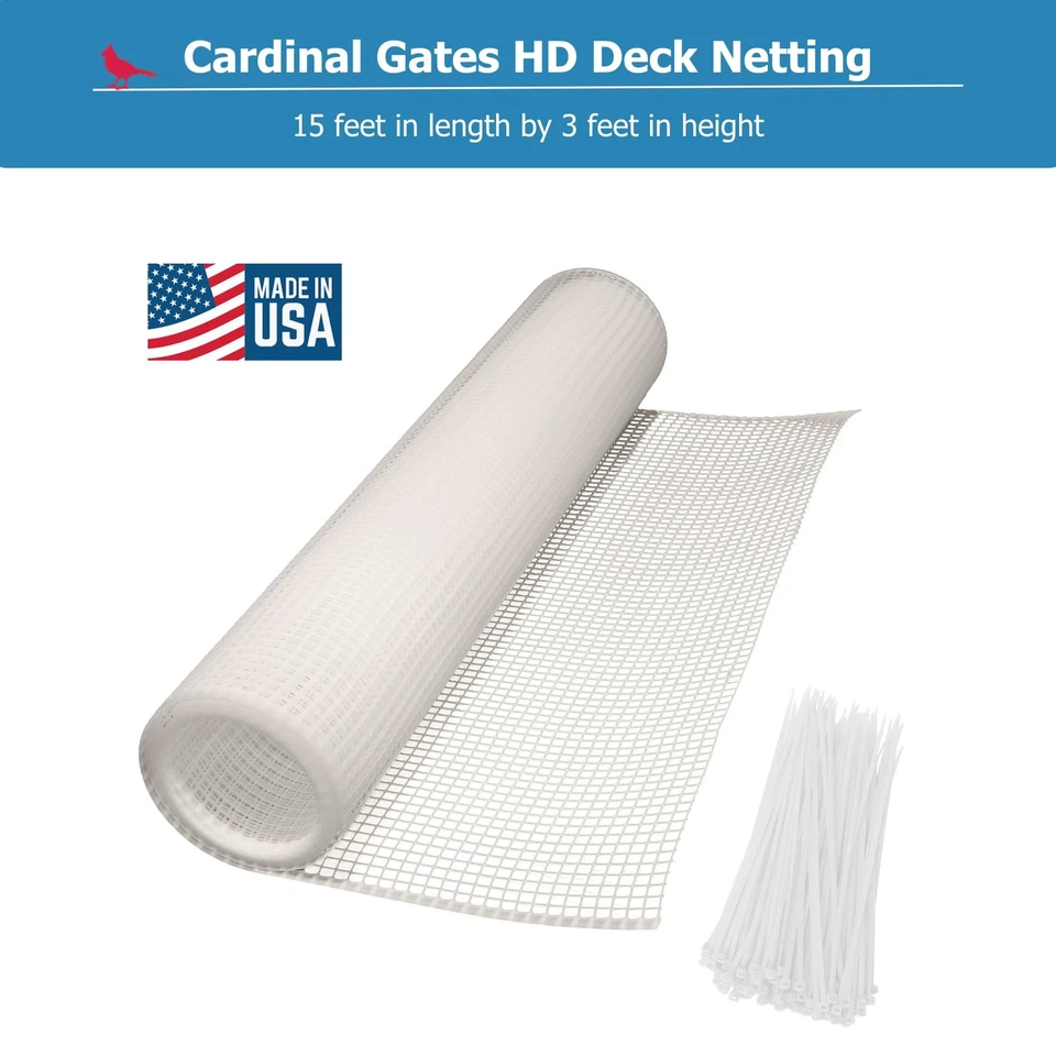 Red de cubierta exterior de alta resistencia Cardinal Gates DSHD15 - Red de balcón de plástico Foto 3 de 4