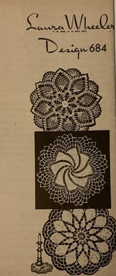 x684 Vintage mail order LW Doilies x3 designs Pattern to Crochet (Reproduction)