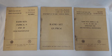 Lot de 3 SETS RADIO TM 11, TM 11-612, TM 11-4065 manuels techniques