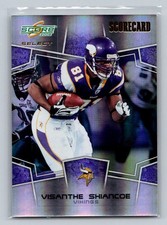 2008 Score Select Scorecard Visanthe Shiancoe 023/100 Minnesota Vikings #178