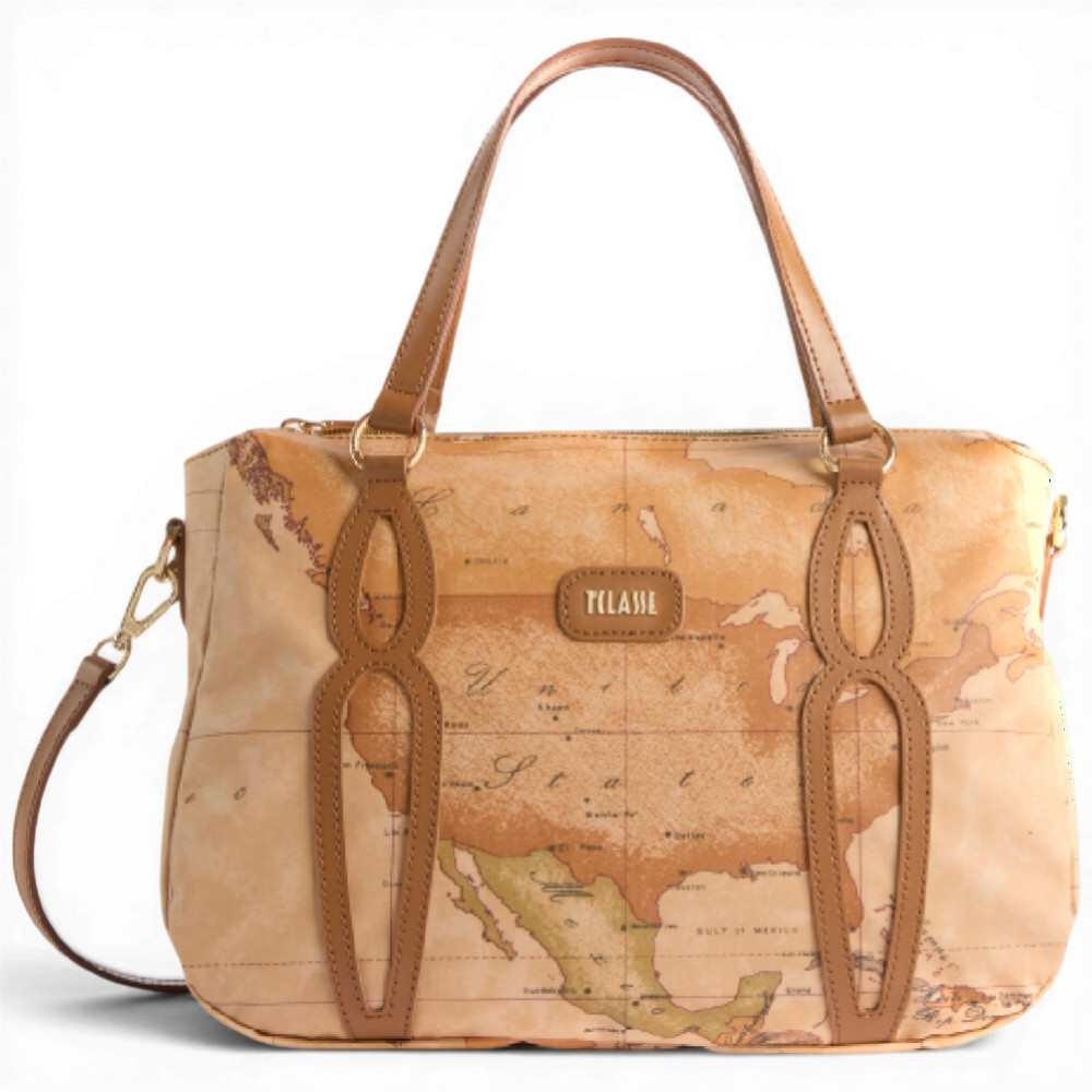 Alviero Martini 1 Classe Soft Petals Damen Handtasche Tabacco aus Leder