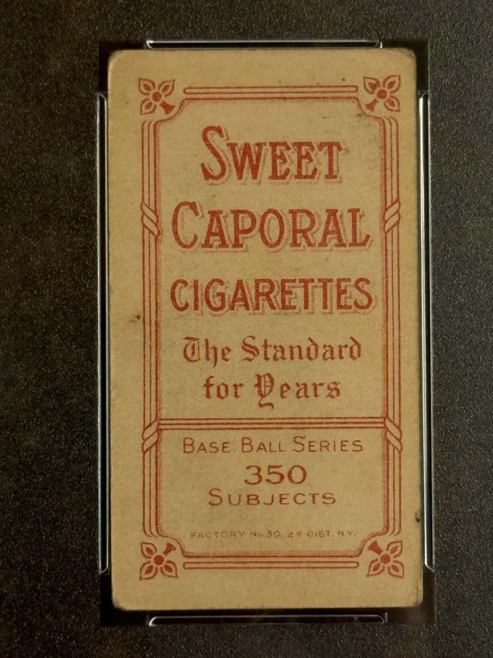 1909-11 T206 SWEET CAPORAL 350/30 MIKE DONLIN CON BATE Foto 4 de 4