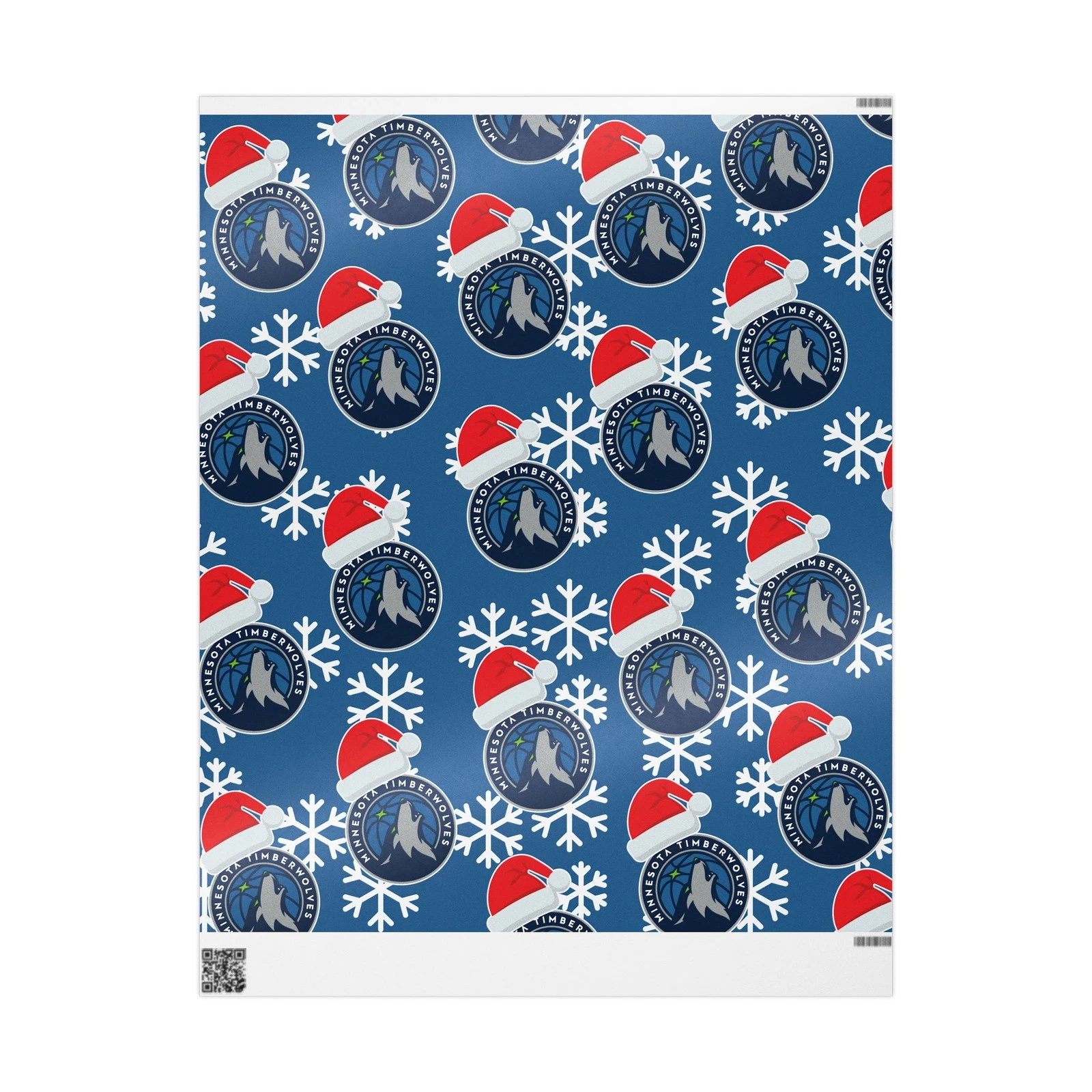 Minnesota Timberwolves Gift Wrapping Paper for Holidays, Christmas