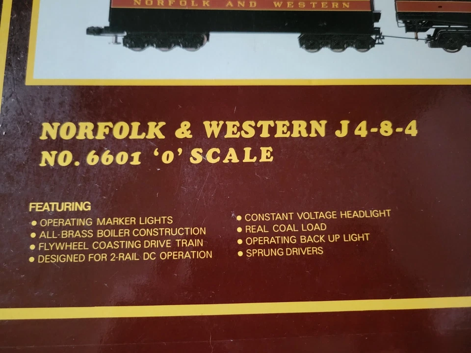 WILLIAMS ELECTRIC TRAINS NORFOLK & WESTERN NO 6601 BRASS Engine and Coal Car - Image 3 of 4