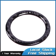 Real Carbon Fiber One-click Start Outer Trim Ring Outer diameter 48mm