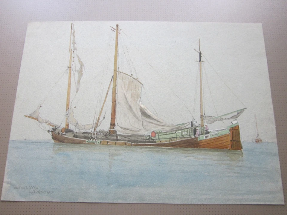Antique Maritime Painting c.1876, George Stanfield Walters - image 2 of 4