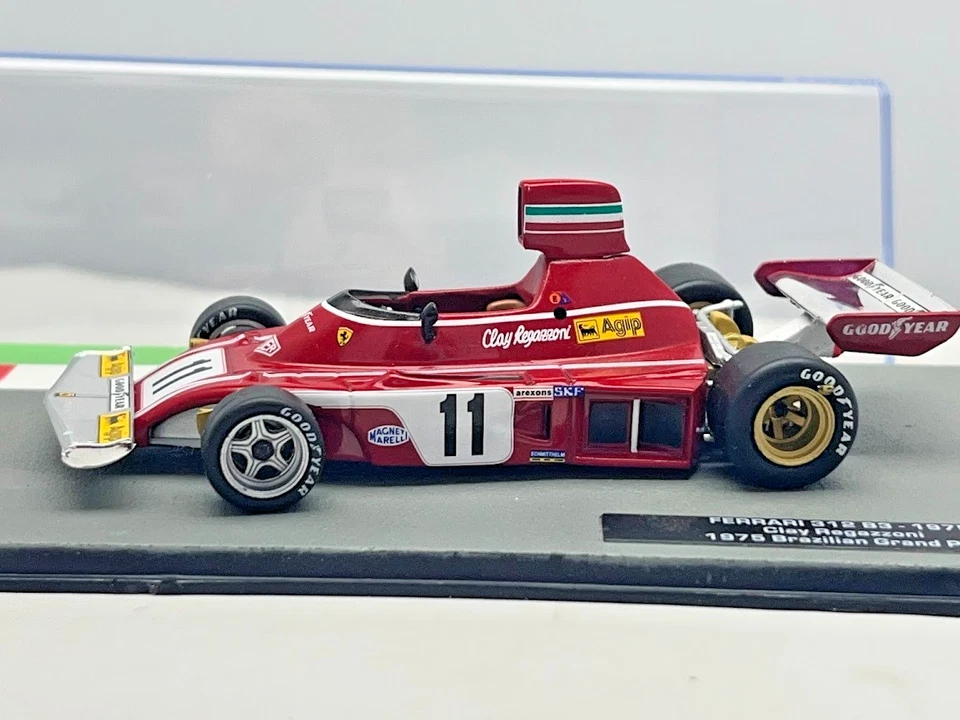 Ferrari 312 B3 Clay Regazzoni 1975 Brasiliano Gp 1/43 Modellino F1 Auto Ixo - Immagine 4 di 4