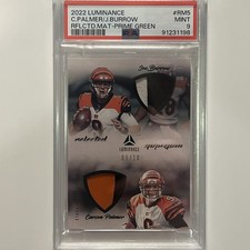2022 Luminance Joe Burrow & CP Reflected Materials 9/10 POP 1 PSA 9 Jersey Match