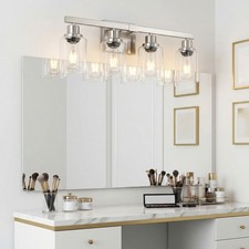 24'' Vanity Light 4 Lights for Bathroom Mirror Wall Sconce Fixture Modern Nickel