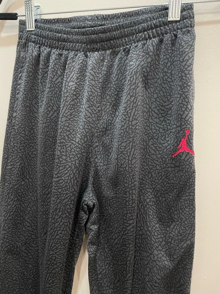 Jordan Jogger Sweatpants Elephant Pattern Boys 13-15yrs/XL Red Jumpman Retro - Image 3 of 4