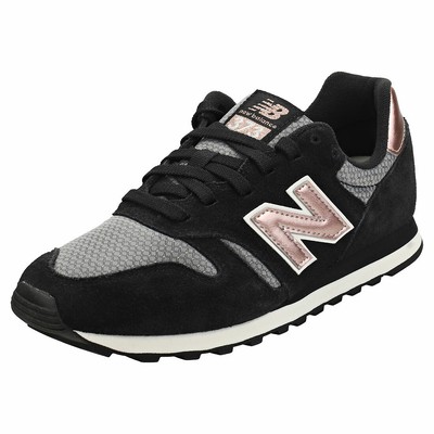 new balance black and rose gold trainers
