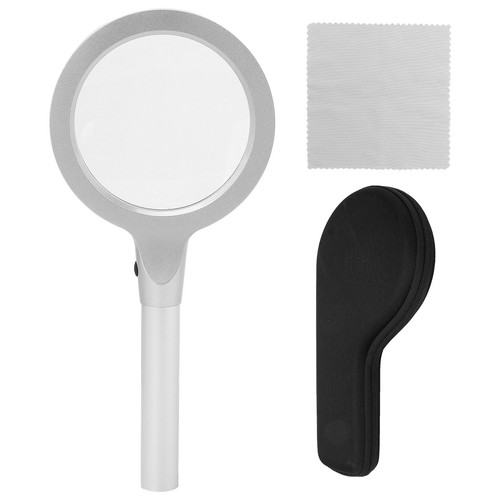 5X 10X Handheld Magnifying Glass 12 LED Illuminated Lighted Magnifier Reading - Picture 5 of 12