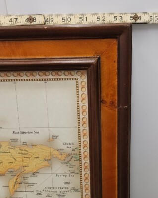 Rand McNally社 世界地図 アンティーク調 大型フレーム Rand Mcnally Burlwood Frame World Classic Magnetic Travel Office