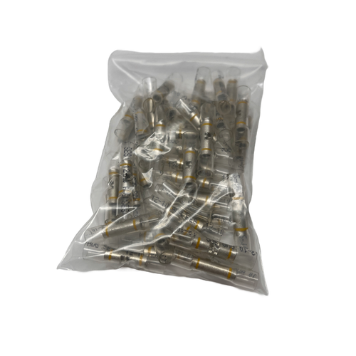 NSPA OptiSeal Yellow 12-10AWG Crystal Clear Sealed Crimp Butt Connector Pack/50 - Picture 2 of 2