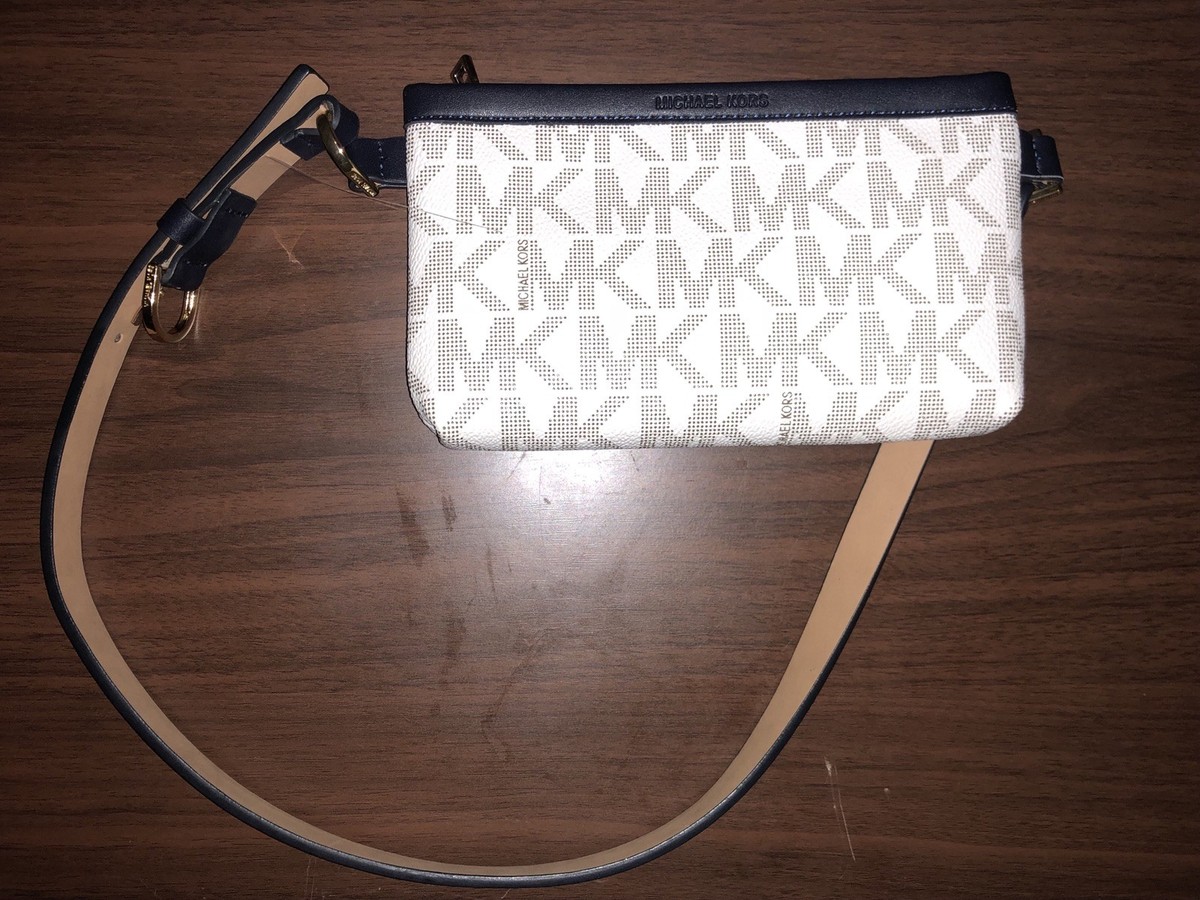 NWOT MICHAEL KORS Fanny Pack Belt MK Logo Bag 551749 Vanilla  display picture 2
