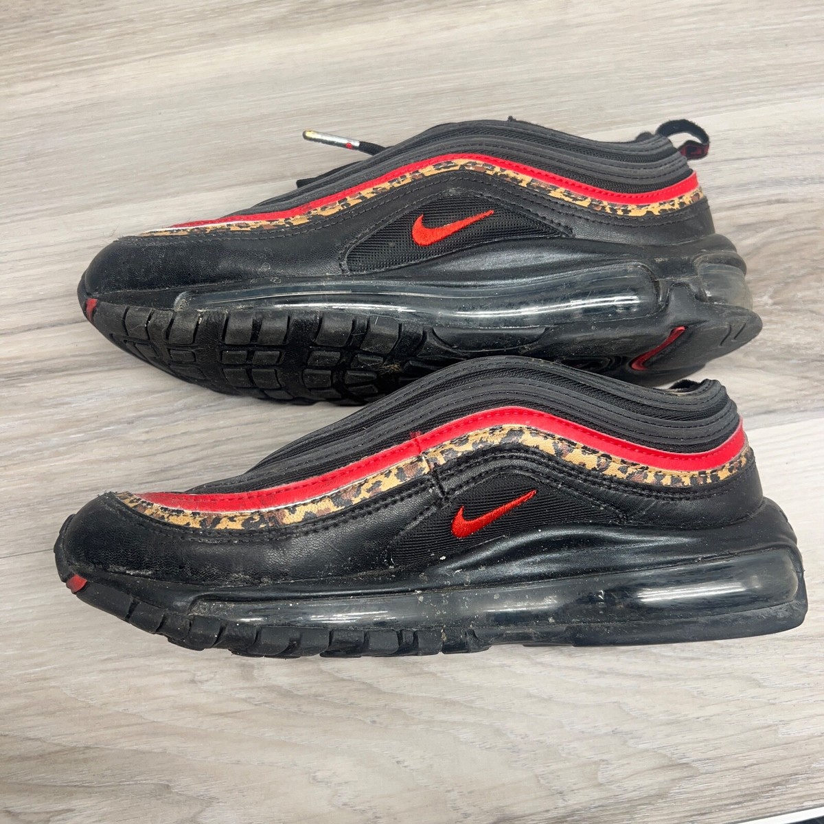 NIKE Air Max 97 Leopard Pack Running Shoes Black Women's