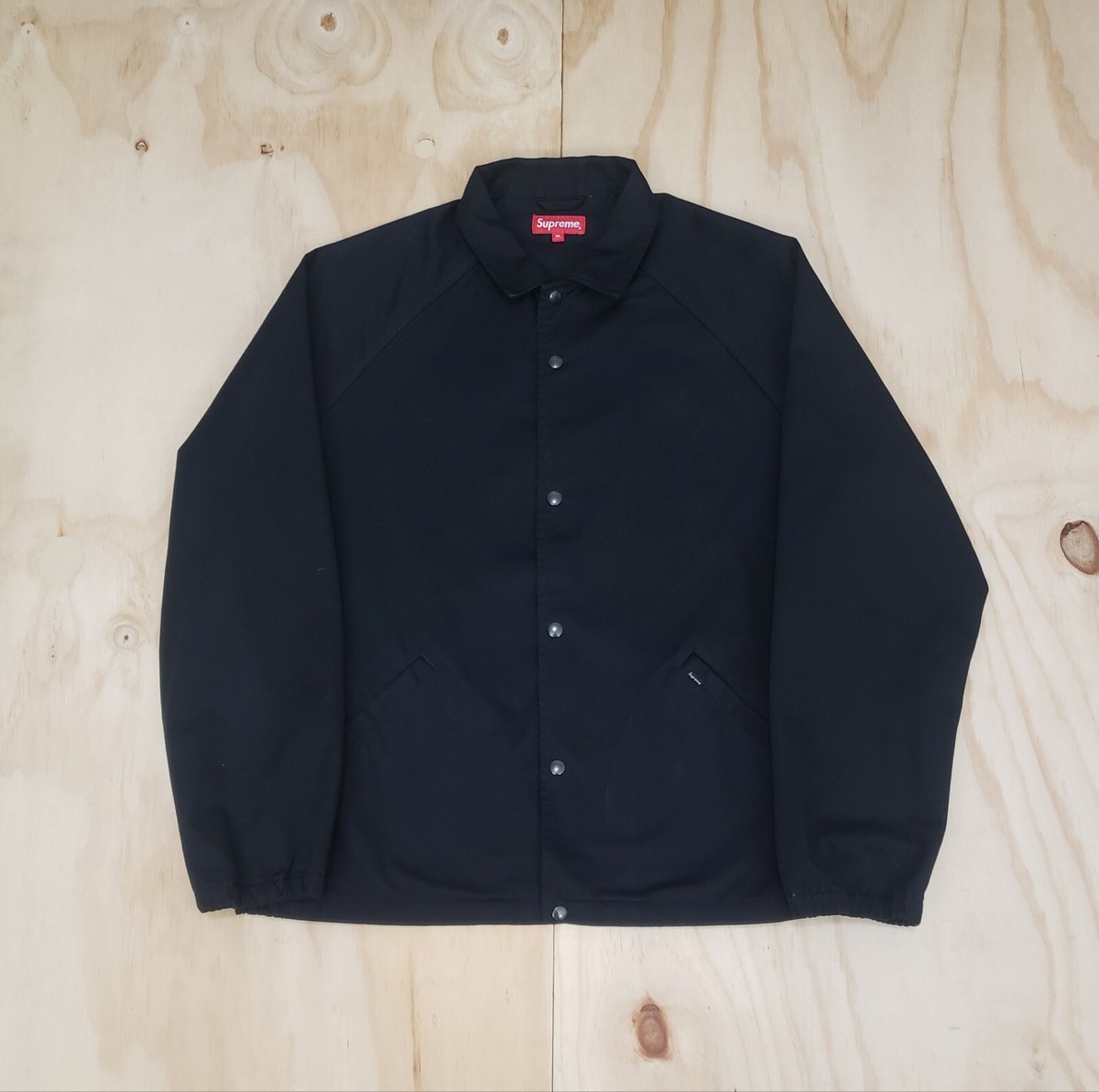 Supreme 2020 AntiHero Snap Front Twill Jacket Black Men's Supreme 2020 AntiHero Snap Front Twill Jacket Black Men's