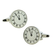 Classic Clock Face Cufflinks Presented in a Cufflink Box X2PSN291
