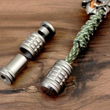 Titanium Alloy Umbrella Cord Flashlight Necklace Bracelet Accessory Key Pendant