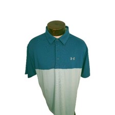 Under Armour Mens XL Teal Blue Short Sleeve Golf Polo Shirt