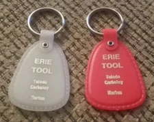 VINTAGE BRAND NEW Erie Tool Works company TOLEDO CARBOLOY Norton PROMO KEY CHAIN