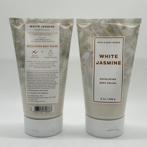 2-Pack Bath & Body Works WHITE JASMINE Exfoliating Body Polish Scrub 8 oz - Picture 4 of 4