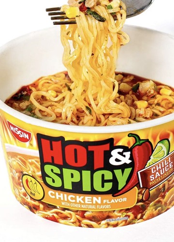 Nissin Hot & Spicy Ramen Noodle Soup Chicken 3.32 Ounce Pack of 6 - Picture 8 of 8