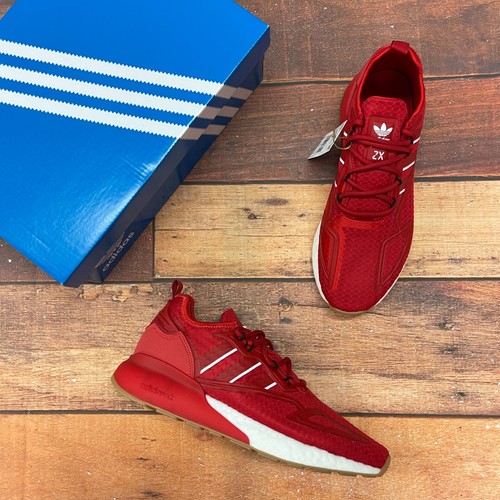 Adidas Men's ZX 2K Boost Red Running Shoes GY5806 | eBay