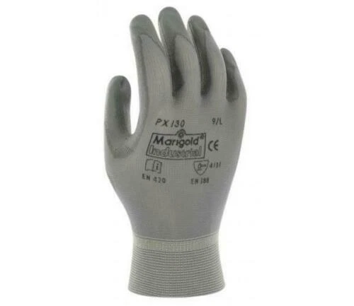 Work Gloves Marigold Industrial PX130 Grey Nylon PU Grip Palm