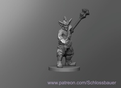 Goblin V3-2 Fighter Creature NPC Monster Manual 28mm Scale DND D&D Miniature SB