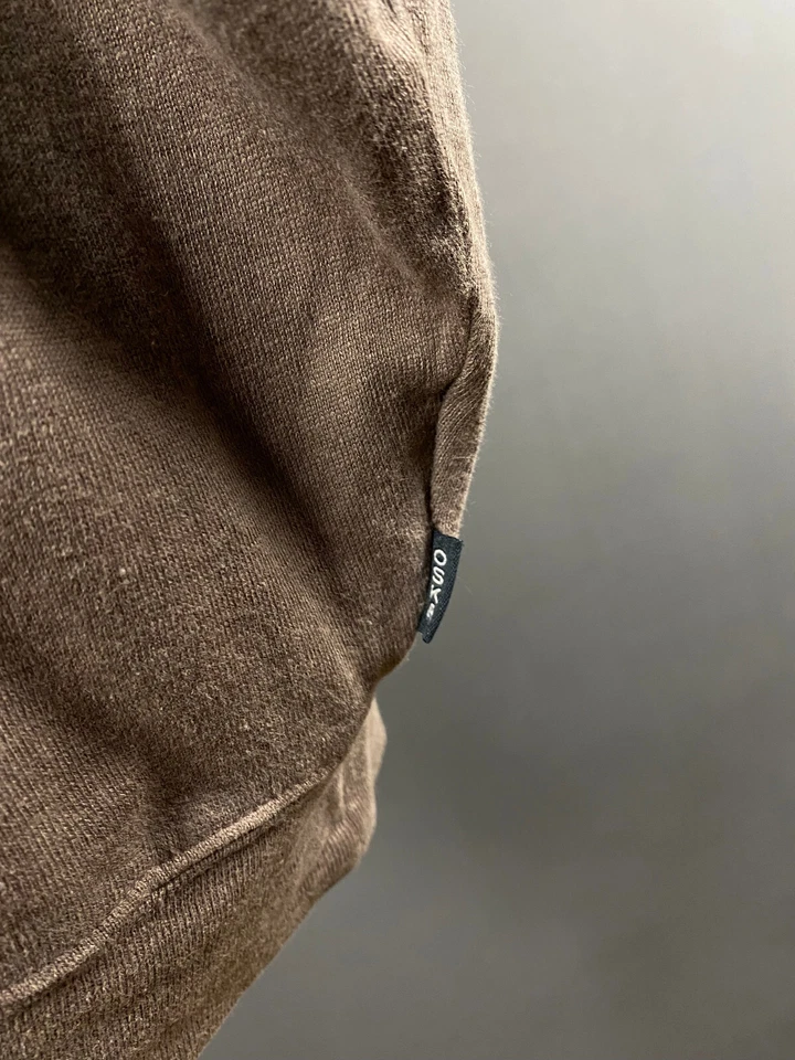 OSKA Mujer Marrón Lagenlook Cáñamo Camisa Blusa Top Túnica Vestido Talla 2 M Foto 4 de 4