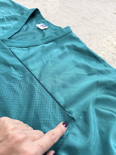 Vtg 90s Russell Athletic Miami Dolphins Blank Football Jersey Men’s 48 XL Teal - Picture 9 of 9