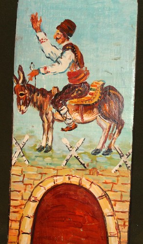 VINTAGE IMPRESSIONIST PORTRAIT OIL PAINTING MAN RIDE DONKEY - Picture 7 of 11