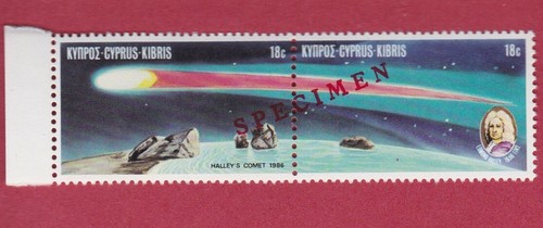 R* ZYPERN SPECIMEN 2 V. MNH* 1986 HALLEY'S COMET Mi nr. 662-663 #5628 - Bild 1 von 2