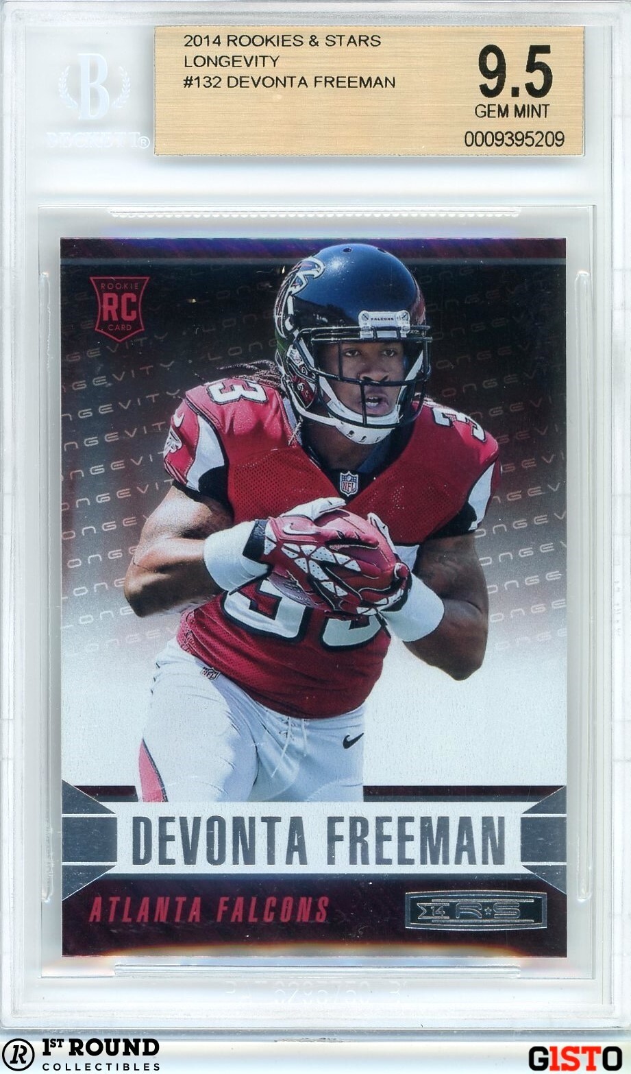 POP 1: Devonta Freeman RC BGS 9.5: 2014 Rookies & Stars Longevity Rookie Gisto
