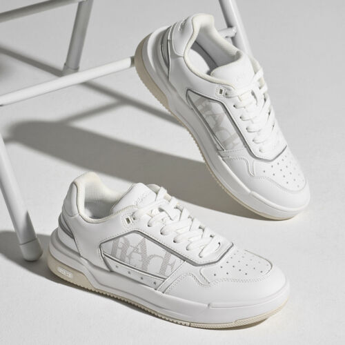 Men Women White Low Top Sneakers Lace Up Casual Shoes Athletic Skateboard Shoes