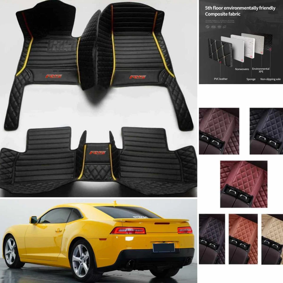 For Fit Chevrolet Camaro RS 2010-2025 Car Floor Mats All Weather Full Surrounded - Изображение 4 из 4