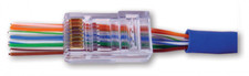 100 Pack - RJ45 8P8C CAT6 CAT5e Pass Through Crimp-On Connectors Plugs Ends Tips