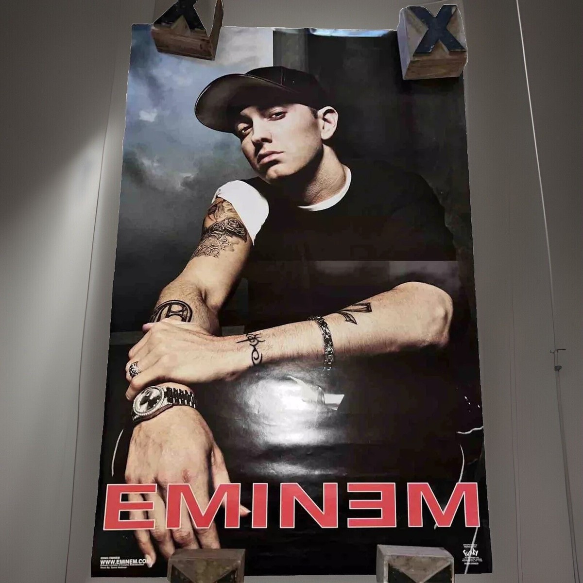 EMINEM Vintage Poster 美品 Eminem- White T.Shirt, Vintage Poster 61x91 cm (24x35 inch