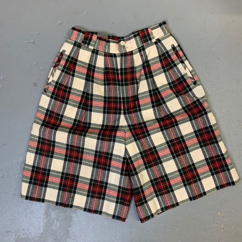 Vintage Womens Plaid Shorts 80s 90s Sz 