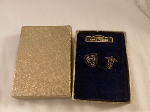 Vintage WWII Sterling & Gold Finish US Army medical Sweetheart pen In Box - Picture 1 of 1