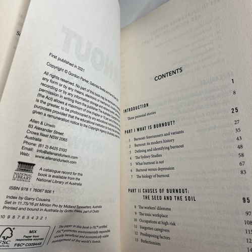 Burnout by Gordon Parker Tavella Paperback Self Help Personal Development Book - Picture 5 of 14