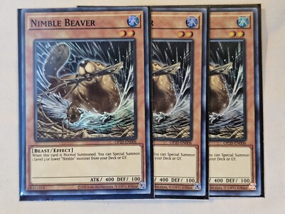 Yugioh! Nimble Beaver x3 - OP20-EN006 - Super Rare - Unlimited Edition