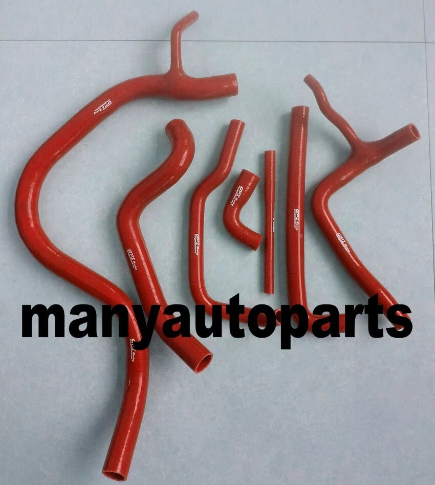 Red silicone radiator heater hose for SAAB 900 16V 1986-1993 1987 1988 1989 1990 - Image 3 of 4