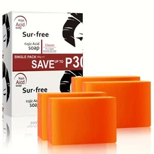 Kojin Skin Lightening Kojic Acid Soap for Scars to All Skin Type 4 Bars