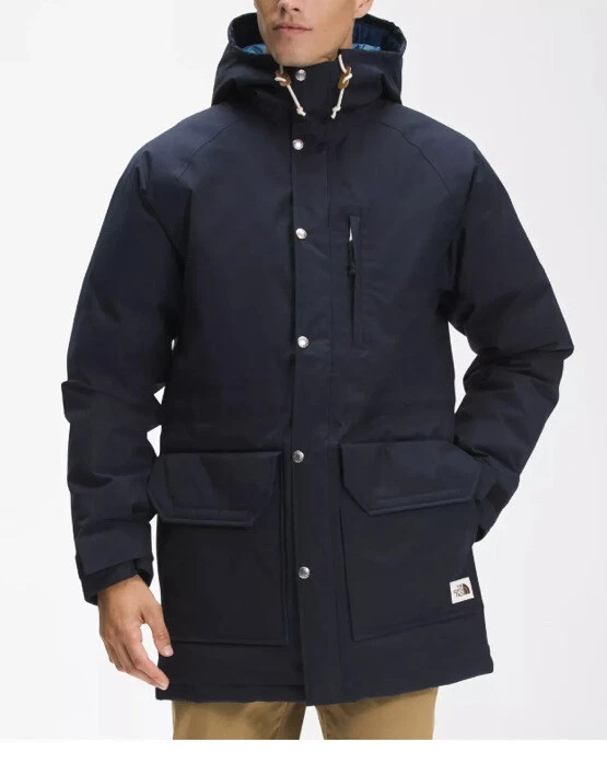 The North Face Men's Snow Down Parka Jacket Size XL In Aviator Navy NWT