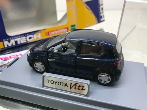 MTECH 47010-2 TOYOTA VITZ COROLLA 5 DOOR - COMPLETE -BLUE MET. 1:43- GOOD IN BOX - Picture 6 of 9
