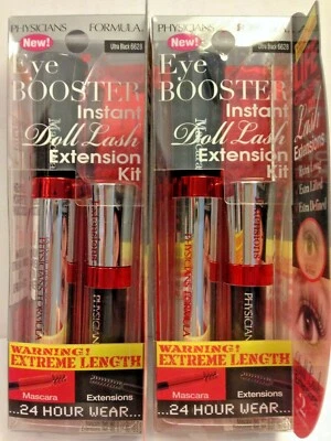 (2) Physicians Formula Eye Booster Instant Doll Lash Extension Kit, Ultra Black,