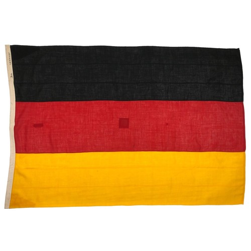 Vintage Sewn Wool Flag Germany Large Cloth Nautical German Textile Art