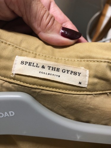 Spell & The Gypsy Collective 100% Cotton Taupe Wanderer Panther Jacket Size M 🌻 - Picture 11 of 17